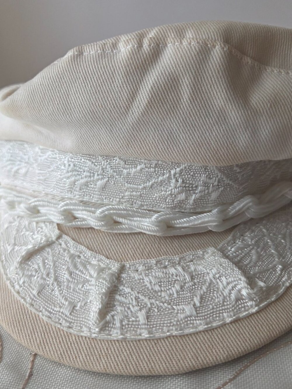 NWOT Vintage Aegean San Francisco-Athens Ivory Colored Greek Fishing Hat - Picture 2 of 9
